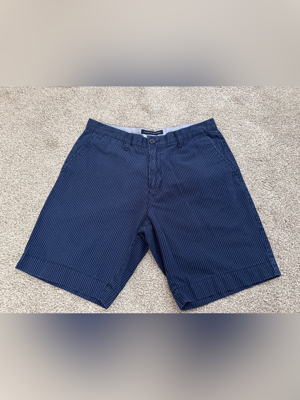 Tommy Hilfiger Light Blue Micro Dot Chino Shorts
